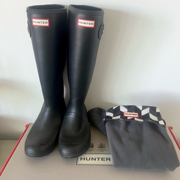 Hunter Orig Tall Boot WITH Boot Socks - Picture 2 of 7